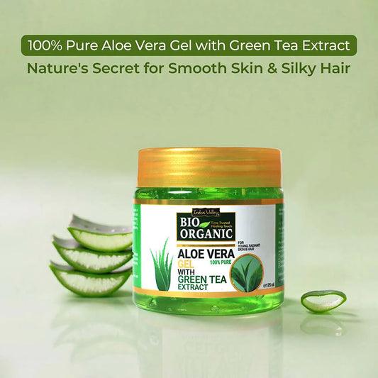 Bio Organic Pure Aloe Vera Gel with Green Tea Extract